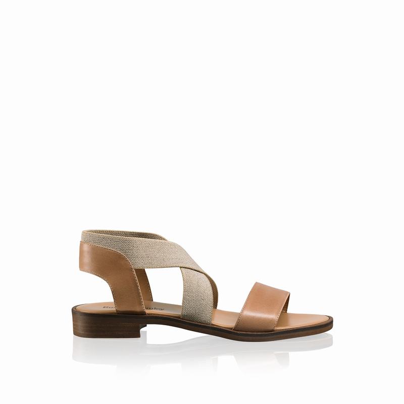 Russell & Bromley Tribeca Stretch Band Flat Sandals Women's Brown [TFQ7917YP]